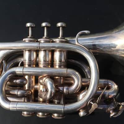 E Benge USA Silver Pocket Trumpet image 1
