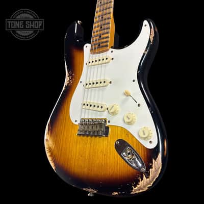 Fender Custom Shop Time Machine '57 Strat Heavy Relic Faded Aged 2 Color Sunburst w/case image 3