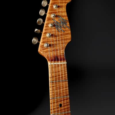 Mario Martin S-Style 2021 - 3-Tone Sunburst. AAA Flame Roasted Maple / Arcane Pickups image 11