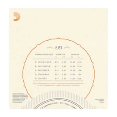 D'Addario EJ61 5-String Medium Steel Banjo Strings 10-23 image 4