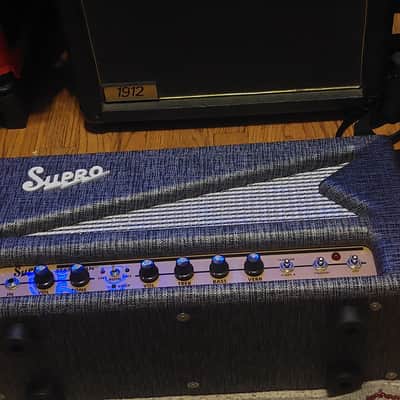Supro 1699RH Statesman 2-Channel 50-Watt Tube Guitar Head 2017 - Present - Black Rhino image 3