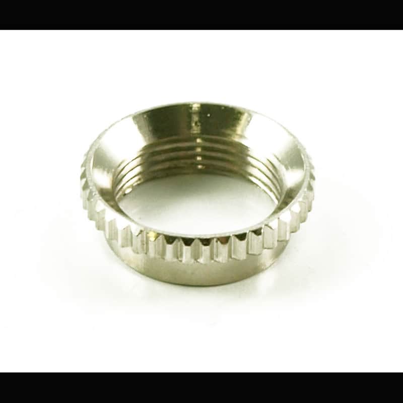 Knurled deep nut NICKEL for Switchcraft USA toggle switch vintage Gibson style NEW image 1