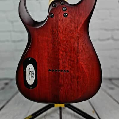 Schecter Sunset 7 Extreme 7 String Electric Guitar Scarlet Burst image 8