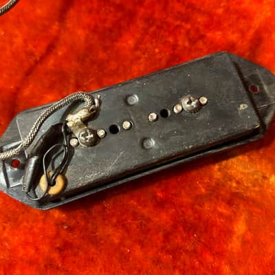 Vintage Gibson P90 Pickup 1950’s Black Bobbin Dogear w Cover Les Paul Es175 Es350 image 3