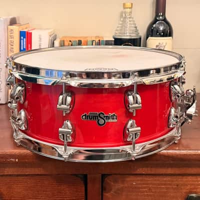 Ayotte Drumsmith 14x6 Maple Snare drum Red gloss image 2