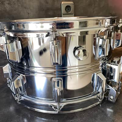 Pearl S-714ED snare 14x8” steel shell 1985/86 - Chrome image 2