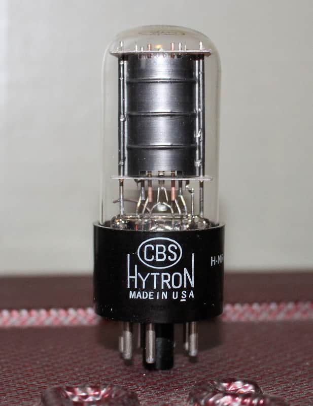 CBS HYTRON 6V6GT VT-107 BLACK PLATE D GETTER TEST NOS++ VINTAGE 1950's image 1
