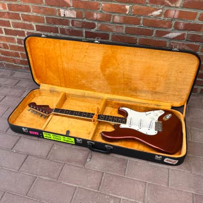 ULTRA RARE 1978 Greco ORDER MADE (Fretboard BINDING, 12" Radius Fretboard = GIBSON FEEL, Chunky D-Shape Neck) SE-600 Super Sounds (Burgundy Mist / Candy Apple Red Metallic + Matching Headstock) ... Maxon Excel PU-100 CLONE pickups + ORIGINAL HARD CASE image 7