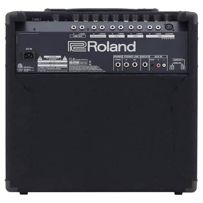 Mint Roland KC-400 4-Channel Stereo Mixing Keyboard Amplifier Bundle with 25ft Pig Hog 9.2mm Speaker Cable & Polishing Cloth â€“ 150-Watt Output, 12" Woofer, Flexible I/O, and Powerful Sound Projection image 3