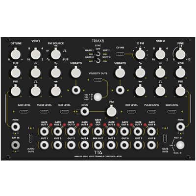 Tiptop Audio Triax8 Analog Eight-Voice Triangle Core Oscillator image 1