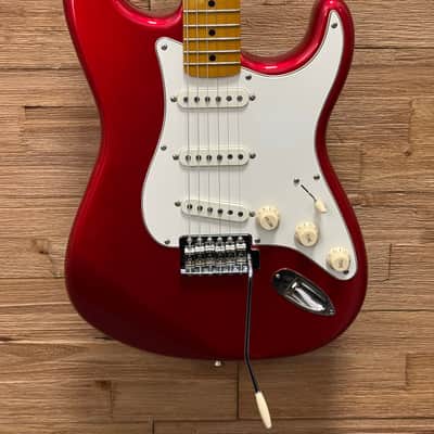 Squier Classic Vibe 50’s FSR Stratocaster - Candy Apple Red w/matching headstock -Upgraded tuners and pickups + sc image 1