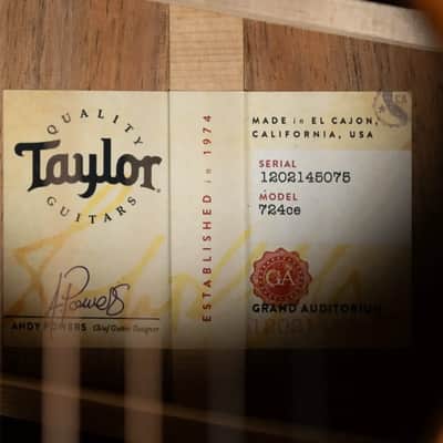 Taylor 724ce Grand Auditorium Acoustic/Electric Guitar with Hardshell Case image 18