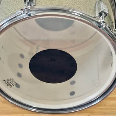 Vintage 1968 Ludwig 13" Tom Silver Sparkle white Interior for drum set kit 60s image 8