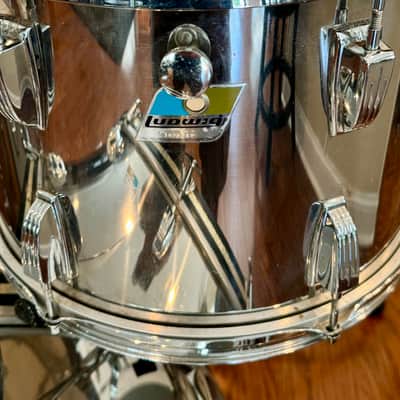 Ludwig 26 INCH BASS STAINLESS STEEL 26/18/16/14 70s - Stainless steel image 11