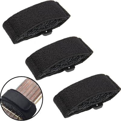 3Pcs Guitar String Mute Dampener Compatible with Electric Acoustic Guitar Bass Musical Instruments Accessory(Black) image 1
