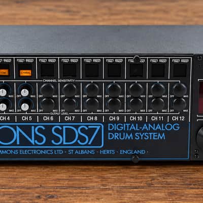 Simmons SDS7 Blue 5-Piece Electronic Drum System + SDS1 + SDS EPB EPROM Blower, Working, 120V Simmons SDS7 early 80s - Blue image 2