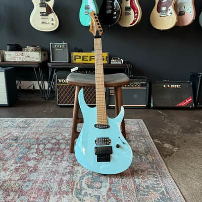 Balaguer Diablo Retro 27-Fret - Select Series - Gloss Cerulean Blue (Floyd Rose) image 7