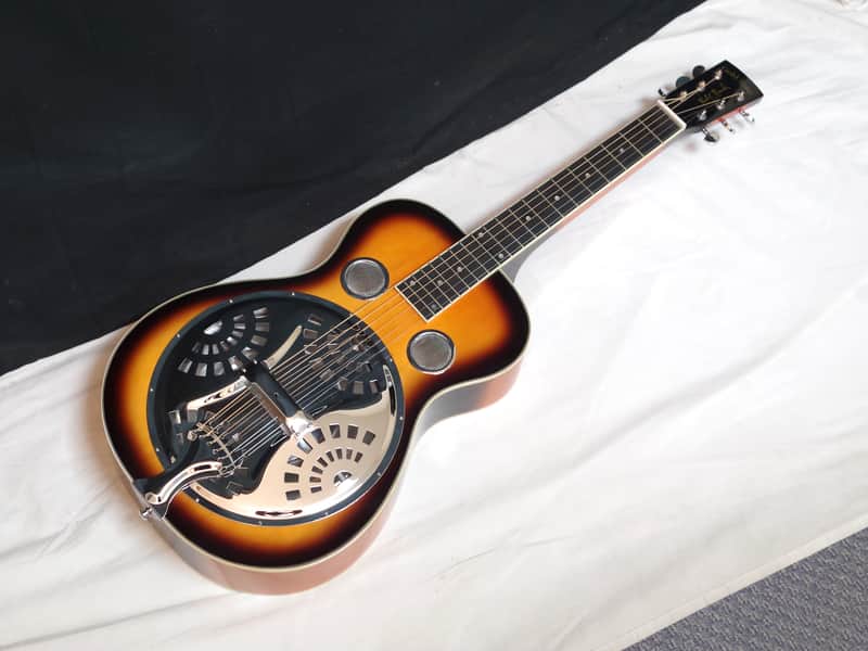 Gold Tone PBS Paul Beard Signature Square Neck Resonator Two Tone Tobacco image 1