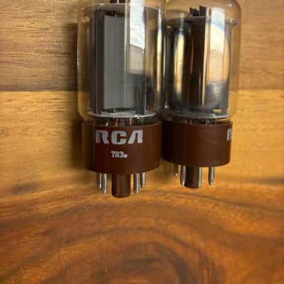 NOS Matched Pair RCA Philips Sylvania made JAN 6L6WGB 5881 tubes image 4