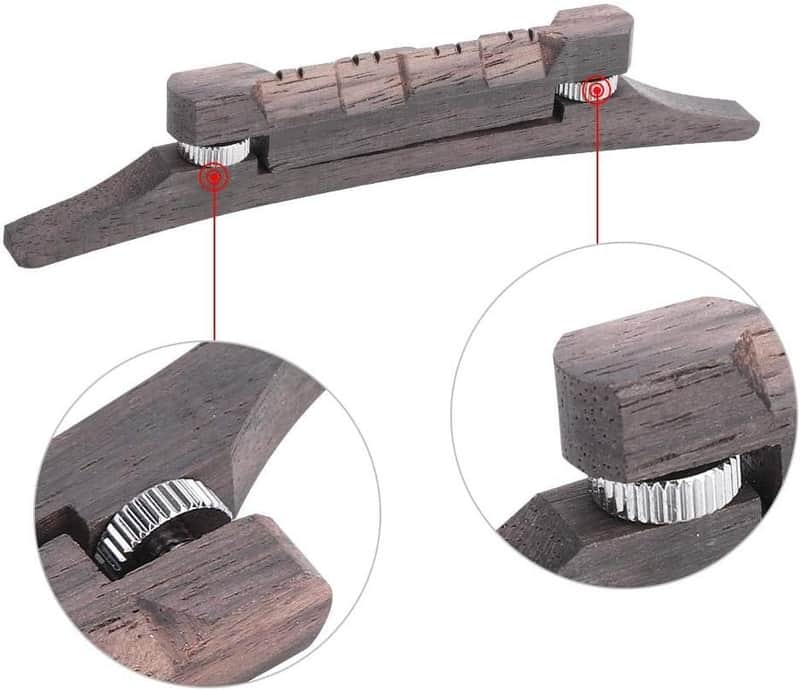 Adjustable Compensated Rosewood Mandolin Bridge image 1