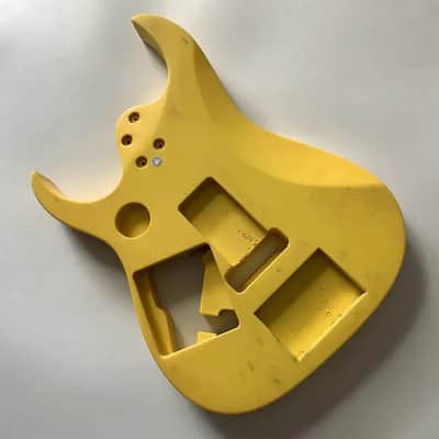 HSH Yellow Basswood Guitar Double Cutaway Body image 5