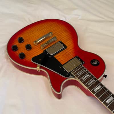 Vintage 2004 Epiphone (Gibson) Les Paul Custom Plus - Heritage Cherry Sunburst - Flame Top - Made in Korea (MIK) - Free Pro Setup image 3