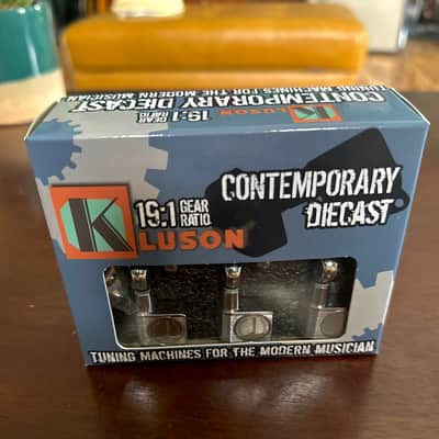 Kluson KL-3801C 3x3 Contemporary Locking Tuners - 19:1 2010s - Chrome image 2