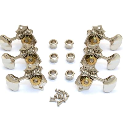 Grover Original 18:1 Nickel Sta-Tite Vintage Butterbean Open Gear Guitar Tuners V97-18NA image 1