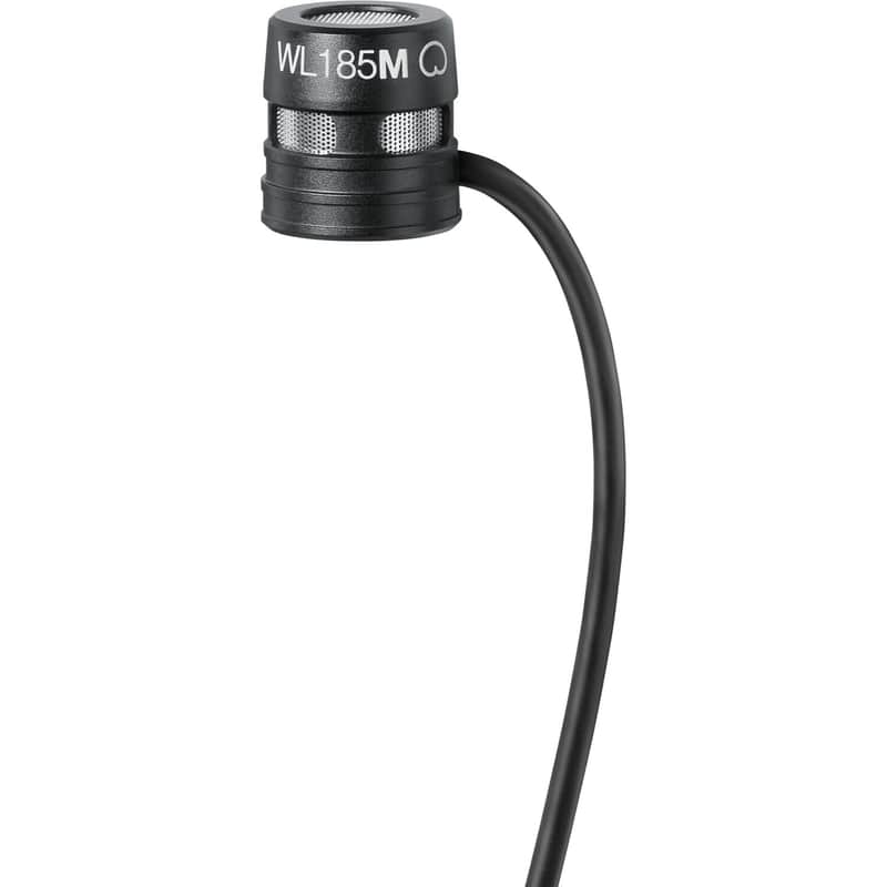 Shure WL185m Cardioid Lavalier Microphone with TA4F Connector - Black image 1