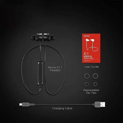 MPOW X1.1 Wireless Audio Fast Charging Waterproof Bluetooth Sports Headphones image 5