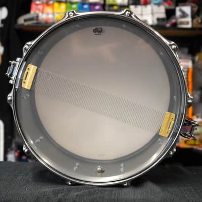 DW Collectors Series #DRVB6514SUC Black Nickel Over Brass 6.5x14" Snare Drum w/ Chrome Hardware image 9