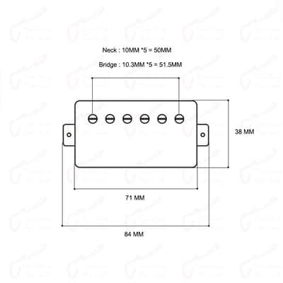 Alnico Electric Guitar Humbucker Pickup Set, Neck and Bridge image 4