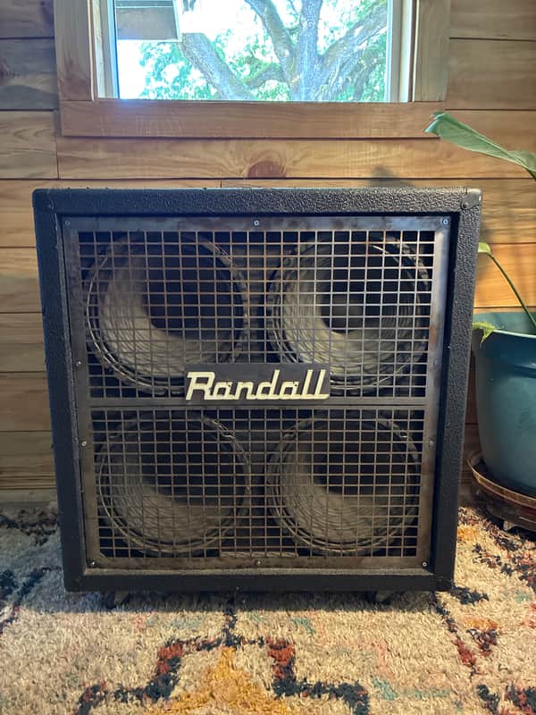 Randall R412 USA made Stereo 4x12 guitar cab Late 80's / Early 90's - Black Tolex image 1