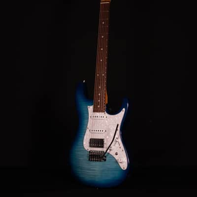 Ibanez AZ22S1F Flame Top Electric, Transparent Turquiose Burst image 6