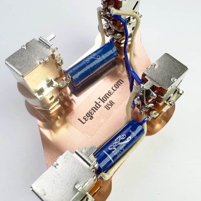 Gibson Les Paul JP (Jimmy Page) Wiring Harness - With Toggle & Output Jack - Copper image 1