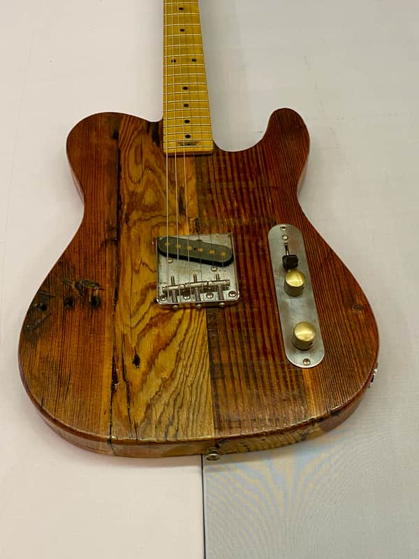 Woodcraft Electric Guitars Telecaster with 125 years old Reclaimed Wood image 1