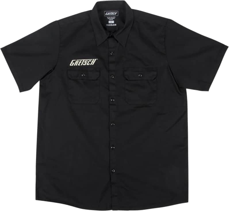 Genuine Gretsch Electromatic Logo Black Men's Workshirt, Size MEDIUM #0991939506 image 1