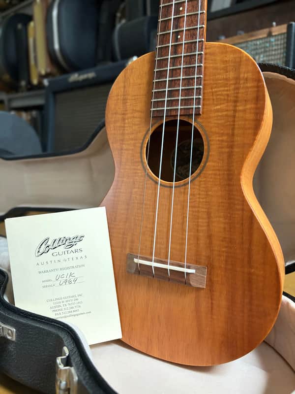 Collings UC1K Concert Ukulele – Figured Koa – Serial U984 – Original Hardshell Case image 1
