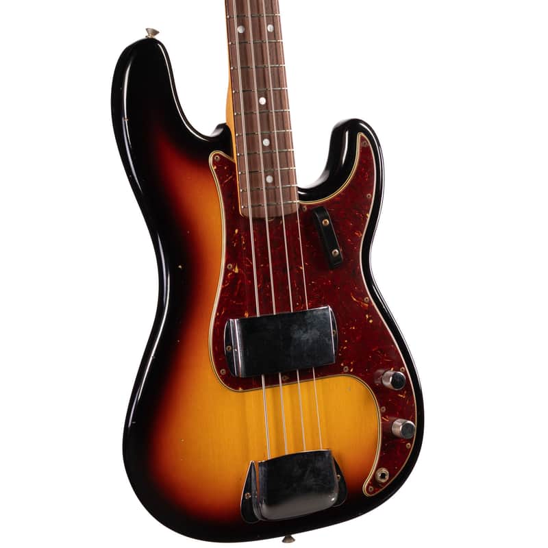 Fender Custom Shop 1966 Precision Bass Journeyman Faded Bleached 3-Color Sunburst w/OHSC (634) USED *MINT* image 1