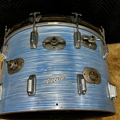 Rogers Blue Ripple 13/16/22 Early 60s Drum Set image 4