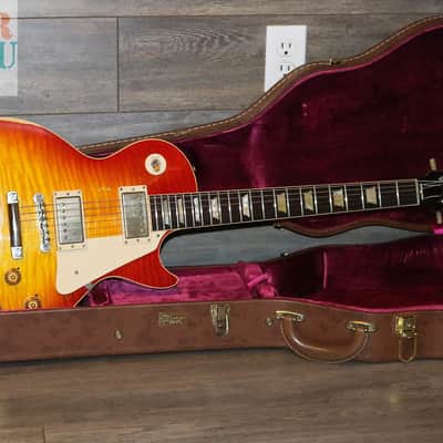 2007 Gibson Custom Shop Les Paul 1958 Reissue Aged Chambered body with OHSC / Video Tour image 3