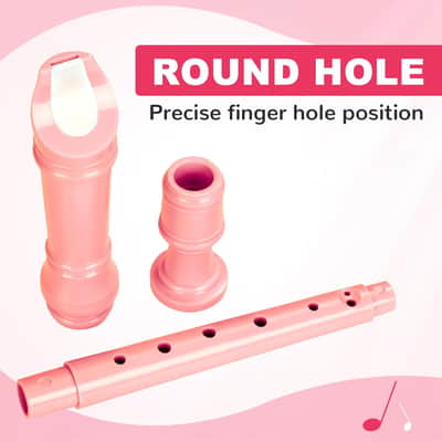 Soprano Recorder Instrument for Kids Student - Fingering 8 Hole Flute ABS Descant Recorders for Beginners with Cleaning Rod and Bag for Kids Over 3 Years Old image 2
