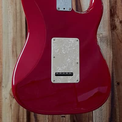 Fender Mod Shop Stratocaster - Crimson Red Transparent over Mahogany - LEFTY image 4