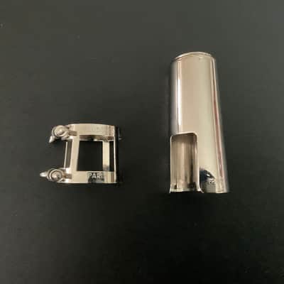 VANDOREN CLARINET LIGATURE/MOUTHPIECE CAP LC701 VANDOREN CLARINET LIGATURE AND CAP Undetermined  VINTAGE - Nickel Plated image 3