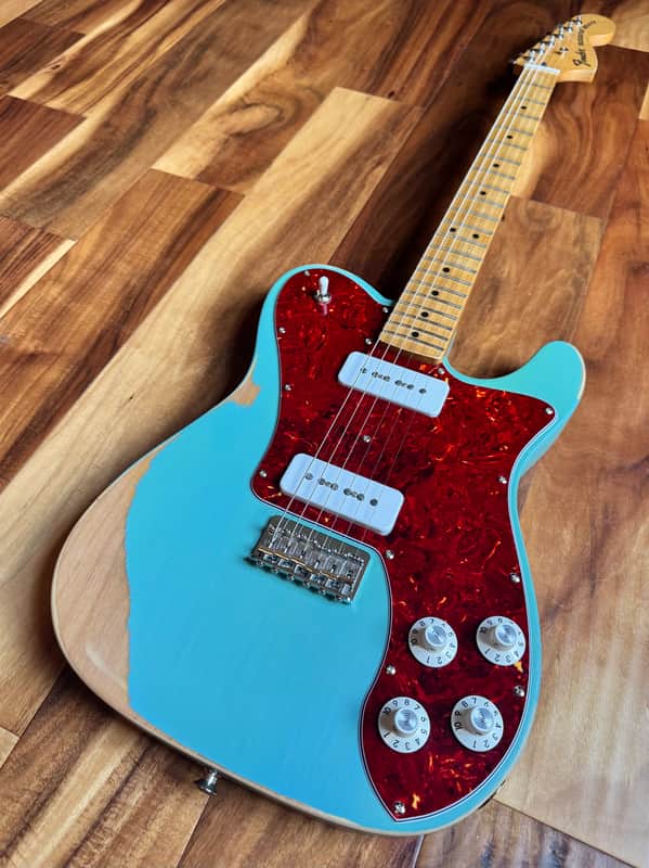 Custom Fender Telecaster Deluxe - Caribbean Blue - Lollar Alnico P90’s