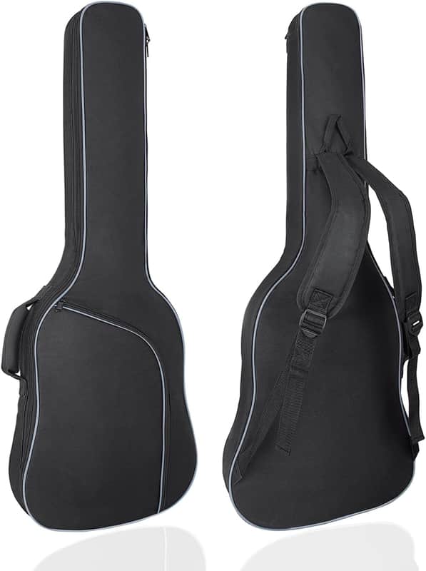 Electric Guitar Case, Electric Guitar Bag Padded Electric Guitar Gig Bag 0.38 Inch Padding Soft Guitar Case with Neck Strap, Back Hanger Loop, Black image 1