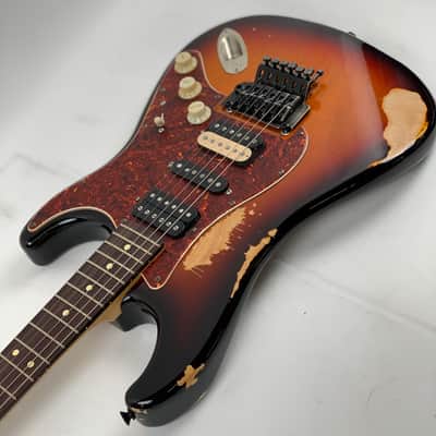 LsL Instruments Saticoy Mick Mars Tribute MM 3 Tone Sunburst Heavy Age Floyd Rose - Brand New with case image 5