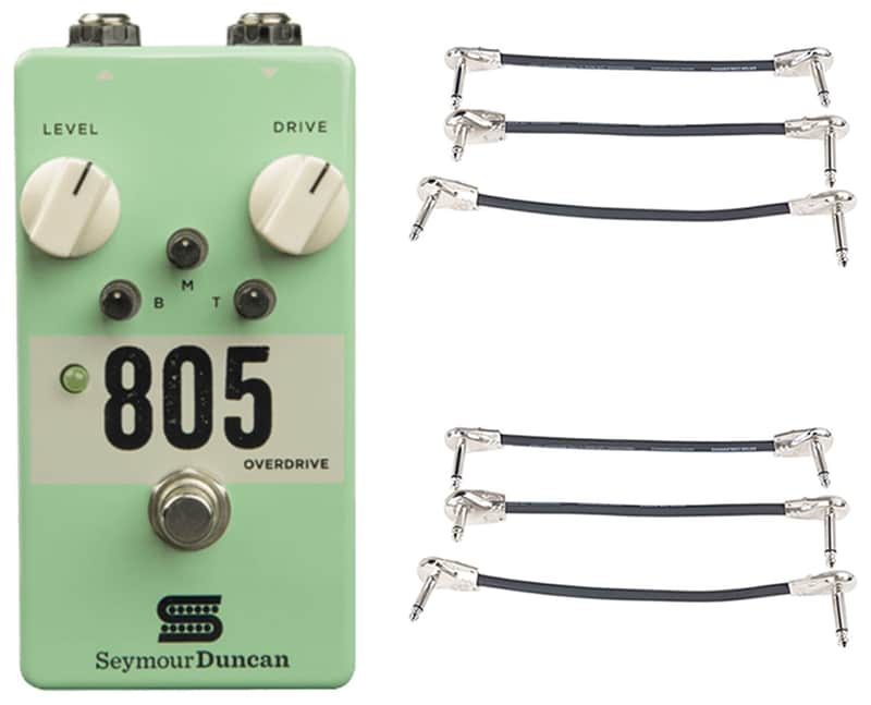 Seymour Duncan 805 Overdrive Pedal + 2x Gator Patch Cable 3 Pack image 1