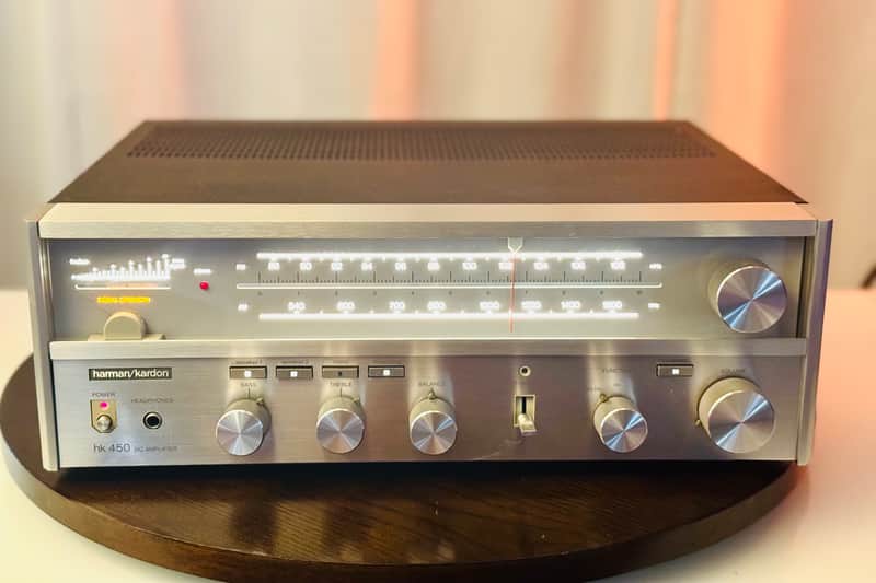🚀🚀🚀 Vintage Harman Kardon HK-450 Receiver - Serviced + Cleaned + LED image 1
