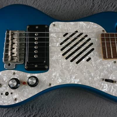 MarineRider Mosrite Ventures Model w/ Built In Amp - Blue Bild 6
